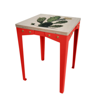 Kruk of Bijzettafel Cactus_Rood