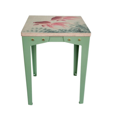 Kruk of Bijzettafel Voorkant Goudvissen_Groen