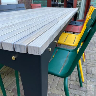 Buitentafel Accoya ral 7021 (carbon)