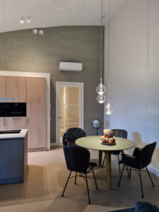 Tafel Linoleum Rond-OLive