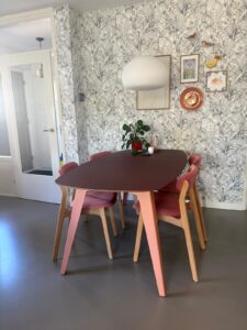 Tafel Burgundy met stoelen